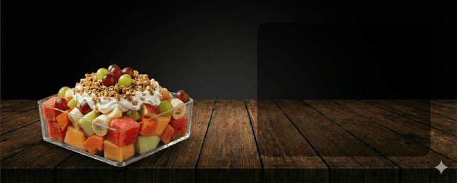 Coctel de frutas naturales frescas en catazaja